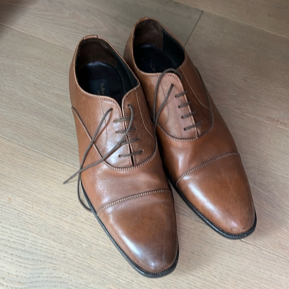 ECU To Boot New York Brown Leather Oxford Shoes Made In Italy